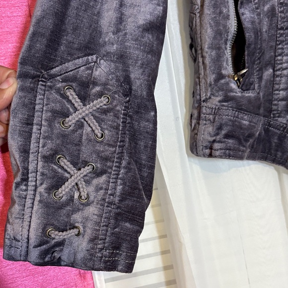 Torrid Metallic Gray Bomber Jacket - Picture 7 of 8